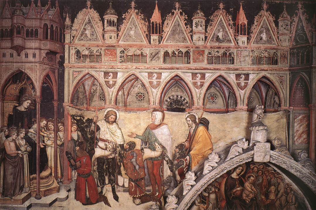 Altichiero la vergine adorata dai membri della famiglia Cavalli sant'anastasia verona 1370